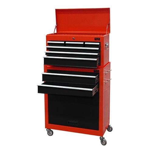 dirty pro tools™ LARGE TOOL CHEST WITH SIDE TRAY TOP CABINET TOP BOX AND ROLLCAB BOX