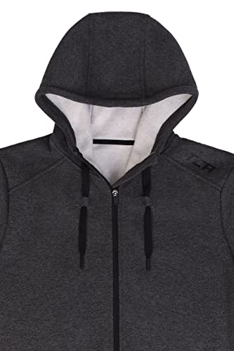 TCA Men’s Revolution Tech Running Hoodie Jacket with Zip Pockets - Asphalt, S