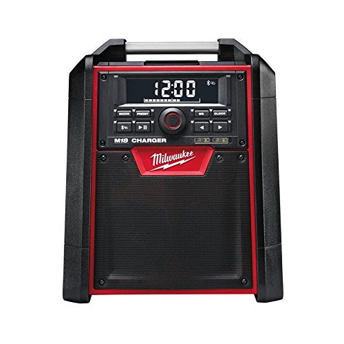 Milwaukee 4933446639 Mains / Battery Radio M18RC/0, 40W Amplifier, 18V , red